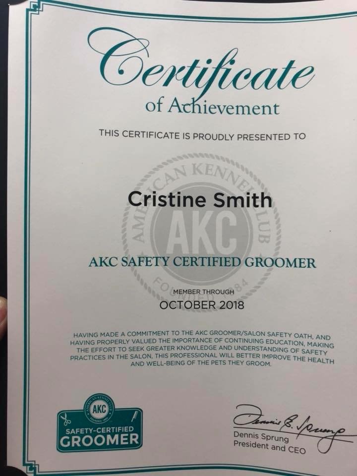 AKC Safety Certified Groomer